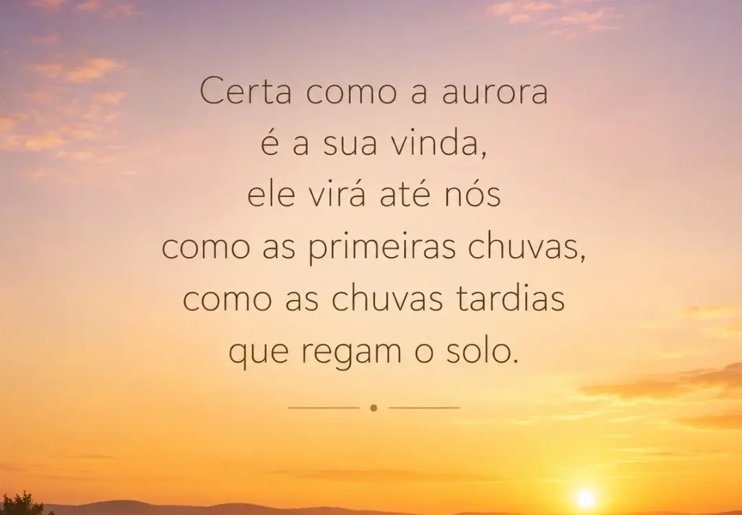 certa como a aurora